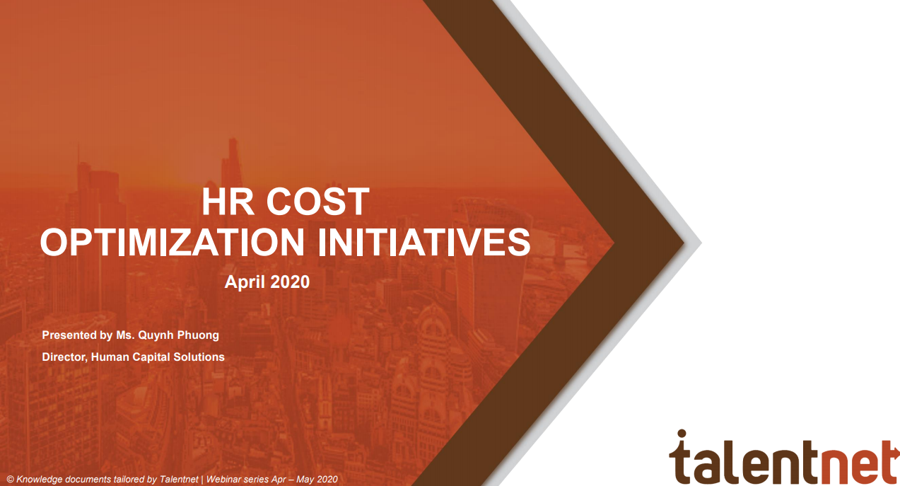 Hr cost optimization initiatives