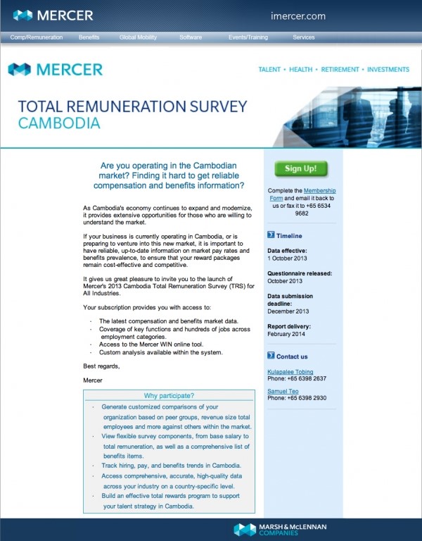 total remuneration survey cambodia